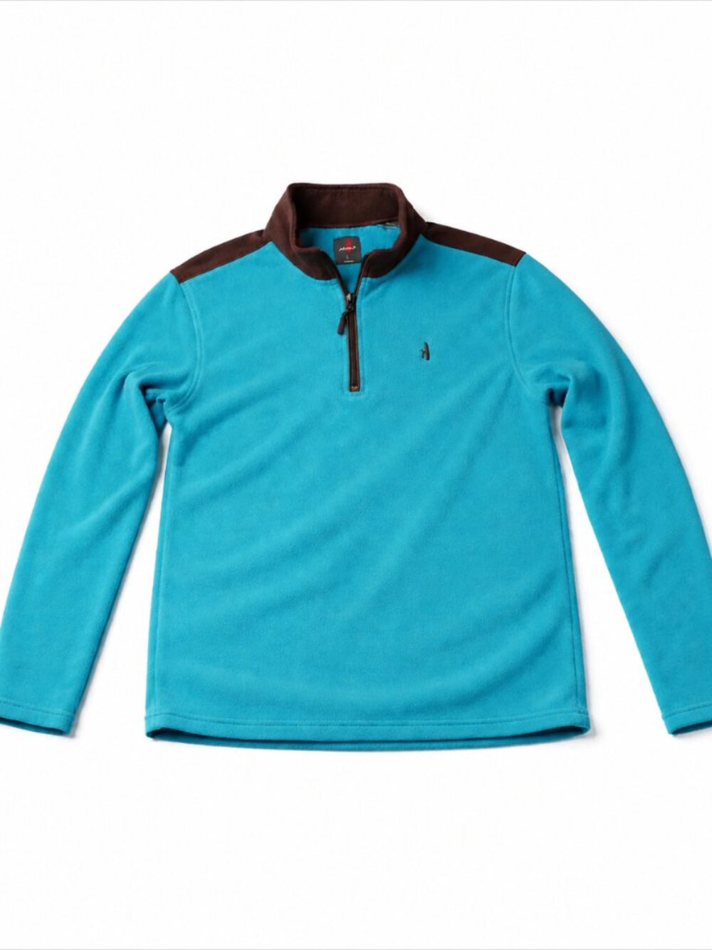 johnnie-O Men’s Large Quarter Zip Fleece Pullover Blue Navy Golf Casual EUC